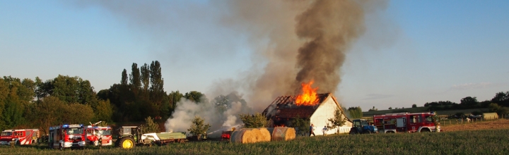 Scheunenbrand in Droß – 15.08.2012